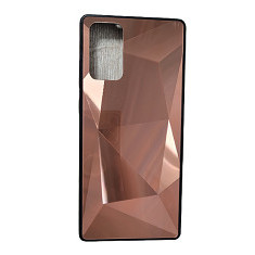 Husa silicon si acril cu textura diamant Samsung Galaxy Note20 , Maro