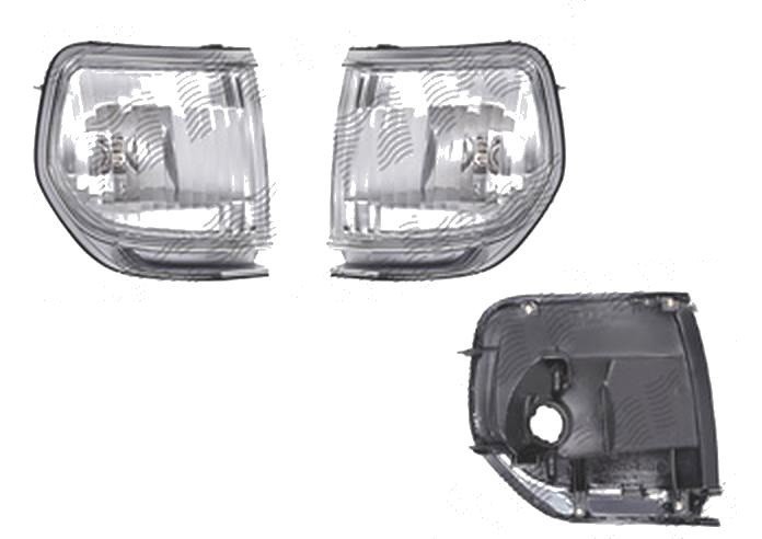 Lampa pozitie Toyota Land Cruiser (Fj80/Fj82), 01.1989-05.1996, fata, Stanga+Dreapta, W5W; transparent, silver; cu suport becuri; tuning, DEPO