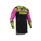 Cumpara ieftin Bluza Motocross/Enduro Thor Sportmode Punk negru / fuchsia