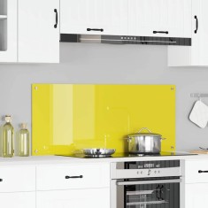 vidaXL Contrablat bucătărie galben 120x50x0.6 cm sticlă securizată