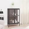 VidaXL Servantă, antracit, 75x35x105 cm, oțel și sticlă 336072