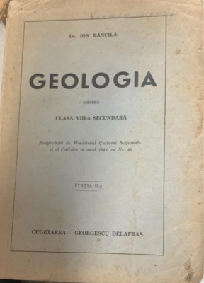 Geologia pentru clasa a VIII-a secundara - Ion Bancila foto