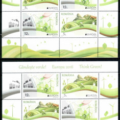 Romania 2016, LP 2103 c, EUROPA Gandeste verde, blocuri x4, MNH! LP 85,00 lei