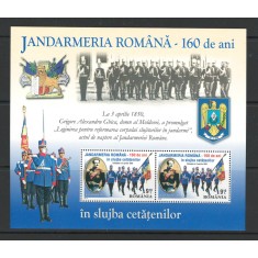 Romania 2010 - LP 1860 a nestampilat - 160 de ani Jandarmeria Romana - bloc 2x