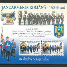Romania 2010 - LP 1860 a nestampilat - 160 de ani Jandarmeria Romana - bloc 2x