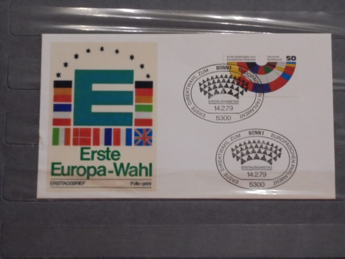 FDC GERMANIA - ERSTE EUROPA- WAHL - BONN - 14.02. 1979 - STAMPILE SPECIALE -