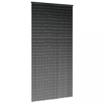 vidaXL Perdele ușă cu insecte gri &amp;icirc;nchis 100x220 cm bambus foto