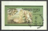 Oman 1973 Paintings, mini imperf.sheet, used AI.028, Stampilat