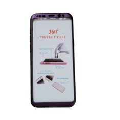 Husa protectie 360 fata + spate + folie silicon Samsung S8 Plus ; S8+ , Mov