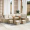 vidaXL Set de canapele pentru grădină cu pernă 10 pcs Bej Rattan poli 3362811