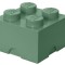 Cutie depozitare LEGO 2X2 verde nisip