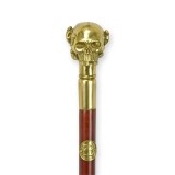 Baston din lemn mahon cu cap de mort WS-116