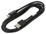 Cablu USB 2.0 A la C 1.8m negru PVC