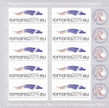 ROMANIA 2019 Presedintia Romaniei la Consiliul Europei MINICOALA LP.2225b MNH., Istorie, Nestampilat