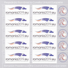 ROMANIA 2019 Presedintia Romaniei la Consiliul Europei MINICOALA LP.2225b MNH.