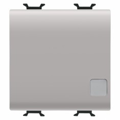 Intrerupator simplu semn cu led 2M Gewiss Chorus bej satinat MAT GW13033
