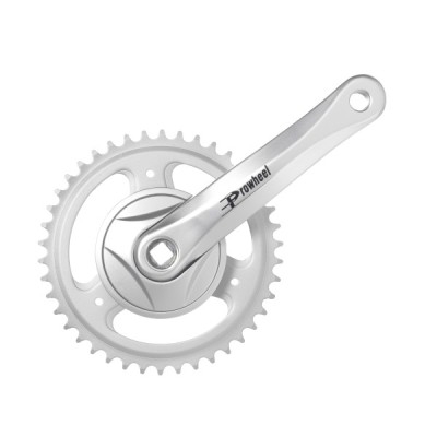 Pedalier Prowheel, 42T 3/32, brat 170mm, aluminiu, ax patrat Cod:45403SSSKRM foto