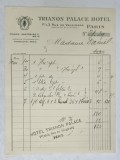 3.CHITANTA ELIBERATA FAMILIEI DOCTORULUI CONSTANTIN DANIEL DE HOTELUL &#039; TRIANON PALACE &#039; DIN PARIS , 1932