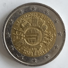 Moneda Franta - 2 Euro 2012 - 10 Ani de Euro