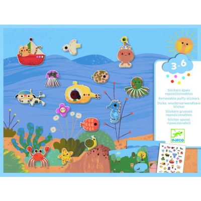 Abtibilduri repozitionabile La mare si la tara, Djeco foto