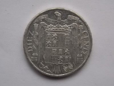 10 CENTIMES 1945 SPANIA foto