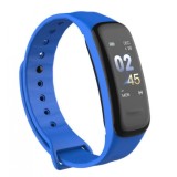 Cumpara ieftin Bratara Smart Smartband Techstar&reg; C1 Fitness, Waterproof IP65, BT4.0, OLED Color, Albastru