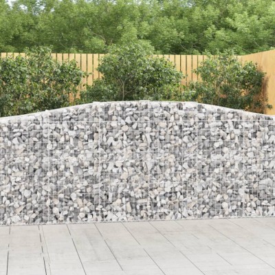 vidaXL Coșuri gabion arcuite 9 buc, 400x50x100/120 cm fier galvanizat 3145963 foto
