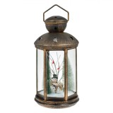 Felinar Suspendabil LED, 21x44cm, Bronz, Proiector Rotativ, Brazi Inzăpeziți și Oameni de Zăpadă, Oem