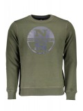 Cumpara ieftin Bluza barbati, cu imprimeu cu logo, Regular fit, verde inchis (Marime: XL), North Sails
