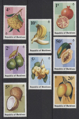 MALDIVE, FRUCTE - SERIE COMPLETĂ MNH foto