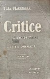 Critice (volumul 2) - 1915 - Titu Maiorescu (AG94)