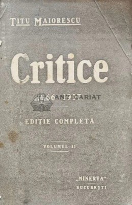 Critice (volumul 2) (AG94) foto