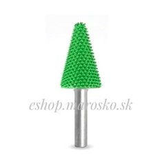 Biax sculptura lemn SABURR - Cap conic 13 mm tija 6 mm, Granulatie Saburr ASPRA - VERDE