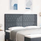 Cumpara ieftin Tăblie LED cu lumini cu bandă LED Gri &icirc;nchis 90 cm Catifea