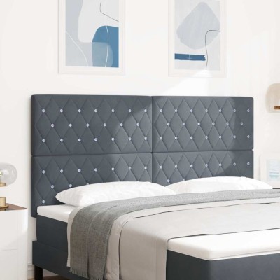vidaXL Tăblie din Catifea Argyle Manual Gri &amp;icirc;nchis 180 cm Catifea 3337771 foto