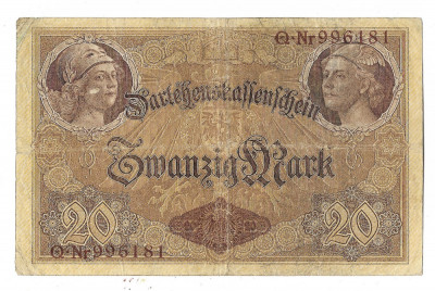 Bancnota 20 mark 1914 - Germania foto