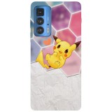 Husa compatibila cu Motorola Moto G51 5G model Pika&amp;#039;s pokeball, Silicon, TPU, Viceversa, Transparent, Carcasa