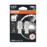 SET 2 BECURI AUXILIARE CU LED 12V (W16W) WHITE 6000K BLI OSRAM