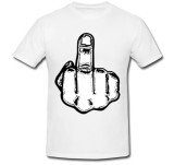 Tricou &quot; Fuck you, black and white &quot;
