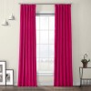 Draperie din catifea cu rejansa din bumbac tip fagure, Madison, 200x270 cm, densitate 700 g/ml, Magenta, 1 buc