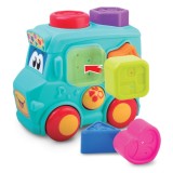 Joc de sortare Autobuzul vesel cu forme colorate si roti mobile, 12 luni+, Little Learner