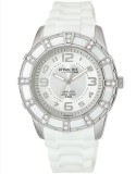 Cumpara ieftin Ceas Dama Q&amp;Q by Citizen DA39J304Y, Analog, Carcasa 44mm, Curea Cauciuc, Geam Cristal Mineral, Rezistent Apa 5ATM, Stil Casual