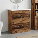 Cumpara ieftin Set de mobilier pentru baie Lemn vechi 81 x 40 x 84,5 cm