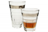 Set 6 pahare whisky, Vidivi, Baguette, 340 ml, sticla, transparent/auriu