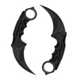 Cumpara ieftin Set doua cutite karambit, 19 cm, negru, teaca inclusa