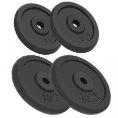 Placi de greutate 4 buc, 2 x 10 kg + 2 x 5 kg, fonta foto