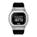 Cumpara ieftin Ceas dama TIO Alarma Cronometru Digital Afisare data Negru argintiu