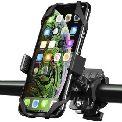 Suport telefon pentru bicicleta sau motocicleta, universal, amortizare soc, reglare 360 grade foto