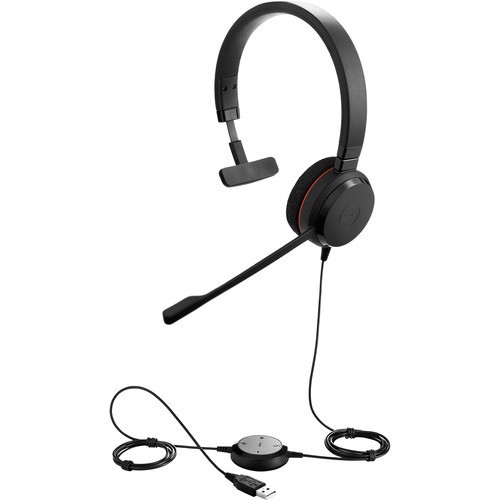 JABRA EVOLVE 20 MS Mono USB Headband Noise cancelling USB connector with mute-button and volume control on the cord &quot;4993-823-109&quot; (timbru verde 0.8 l