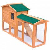 VidaXL Cușcă de exterior pentru iepuri cușcă adăpost animale mici, lemn